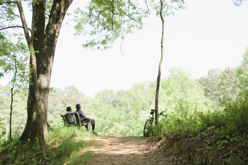 Biking and hiking trails at Red Mountain Park
