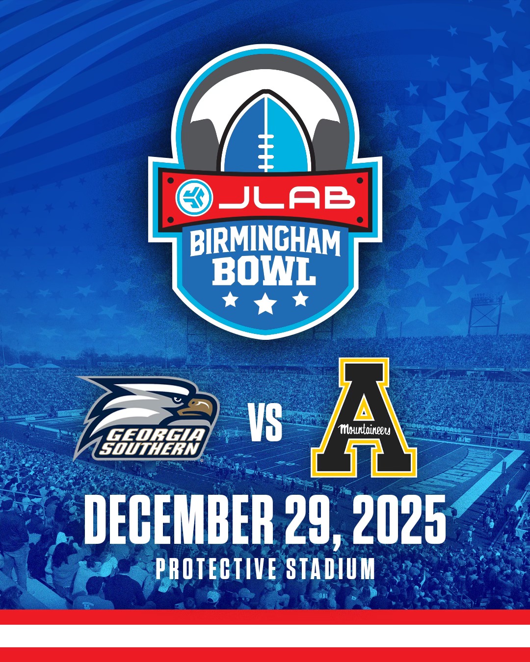 Georgia Southern, App State to face off in 2025 JLab Birmingham Bowl