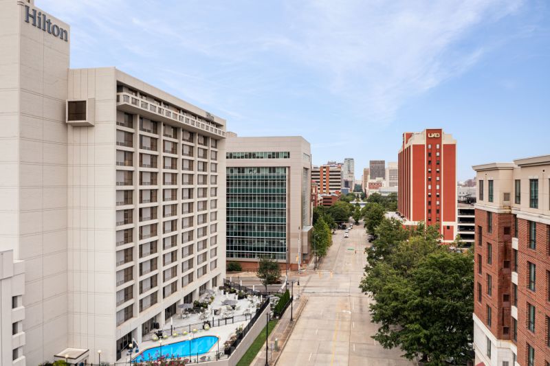 Hilton Birmingham at UAB exterior looking north on 20th Street South