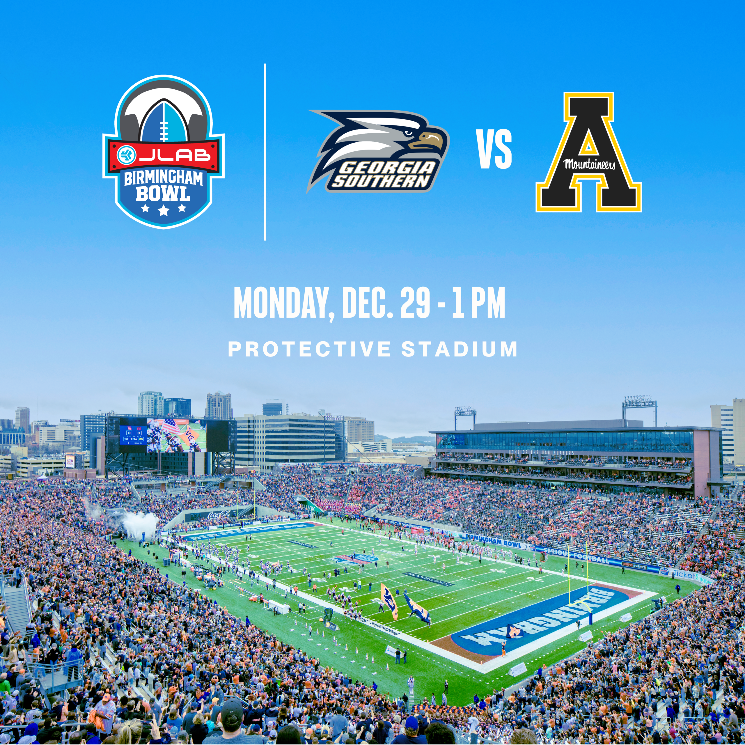 Georgia Southern, App State to face off in 2025 JLab Birmingham Bowl