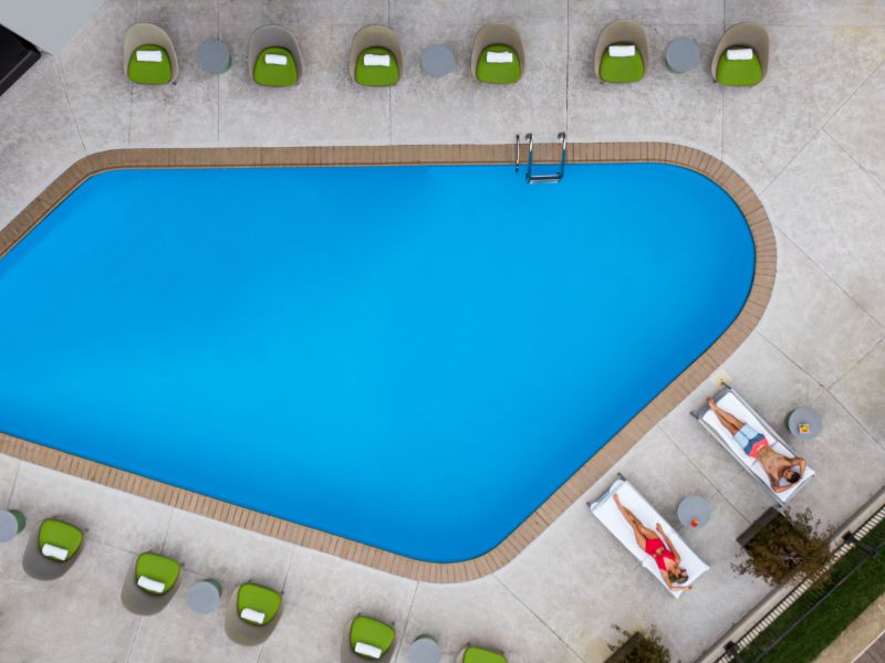 Hilton Aerial Pool View