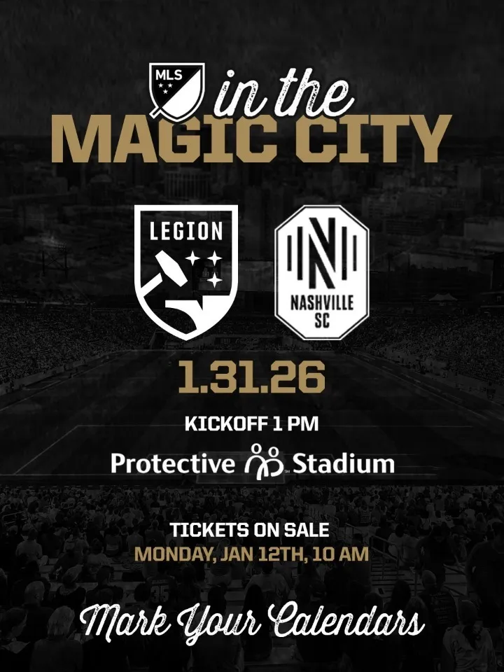 MLS in the Magic City: Legion FC vs Nashville SC hero image