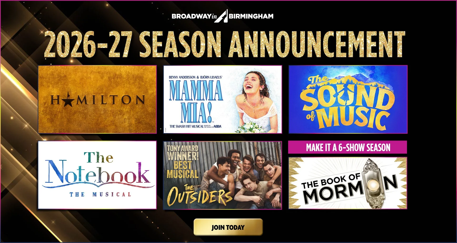 2026-27 Broadway in Birmingham Season Announced