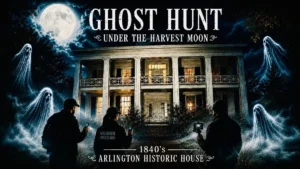 Real Ghost Hunt under the Full Autumn Harvest Moon, 1800’s Haunted Arlington Historic House